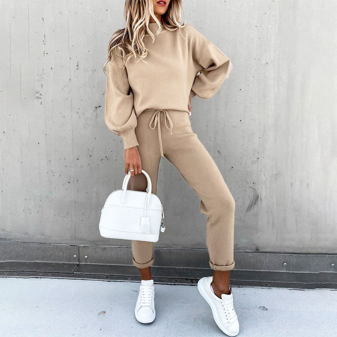 Comfortabel tweedelig casual set van zacht stof – Dames