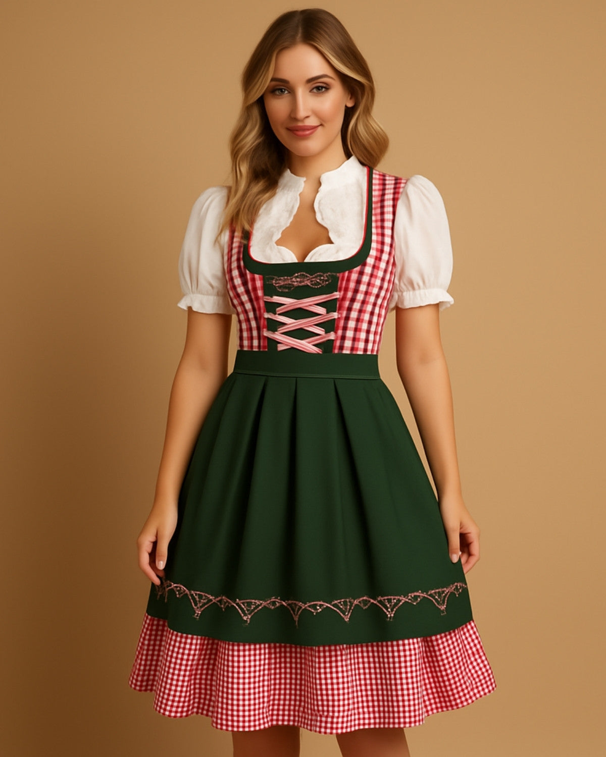 Klassieke Oktoberfest dirndl jurk met authentieke details – Dames