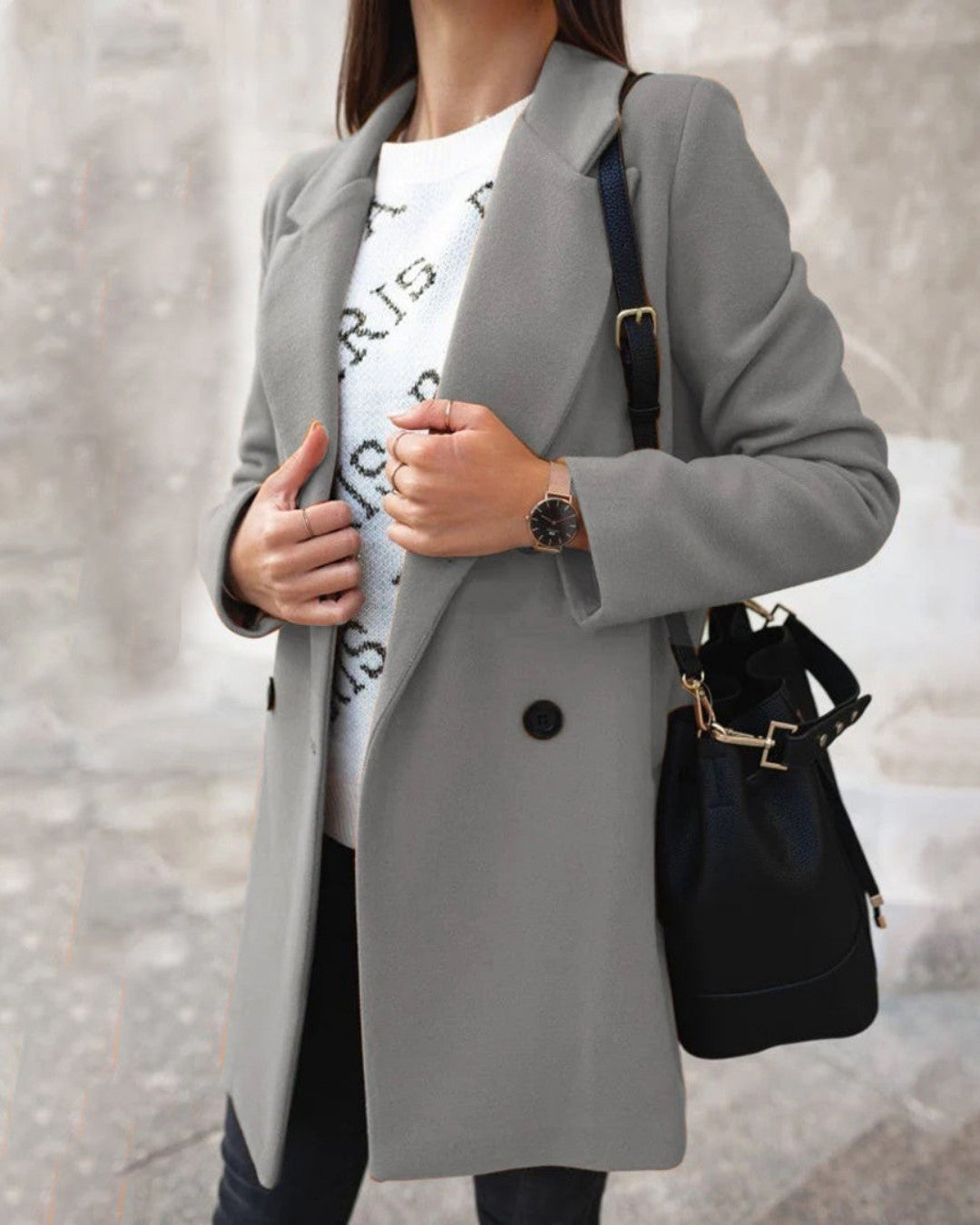 Lange nette winterjas met klassieke elegantie – Dames