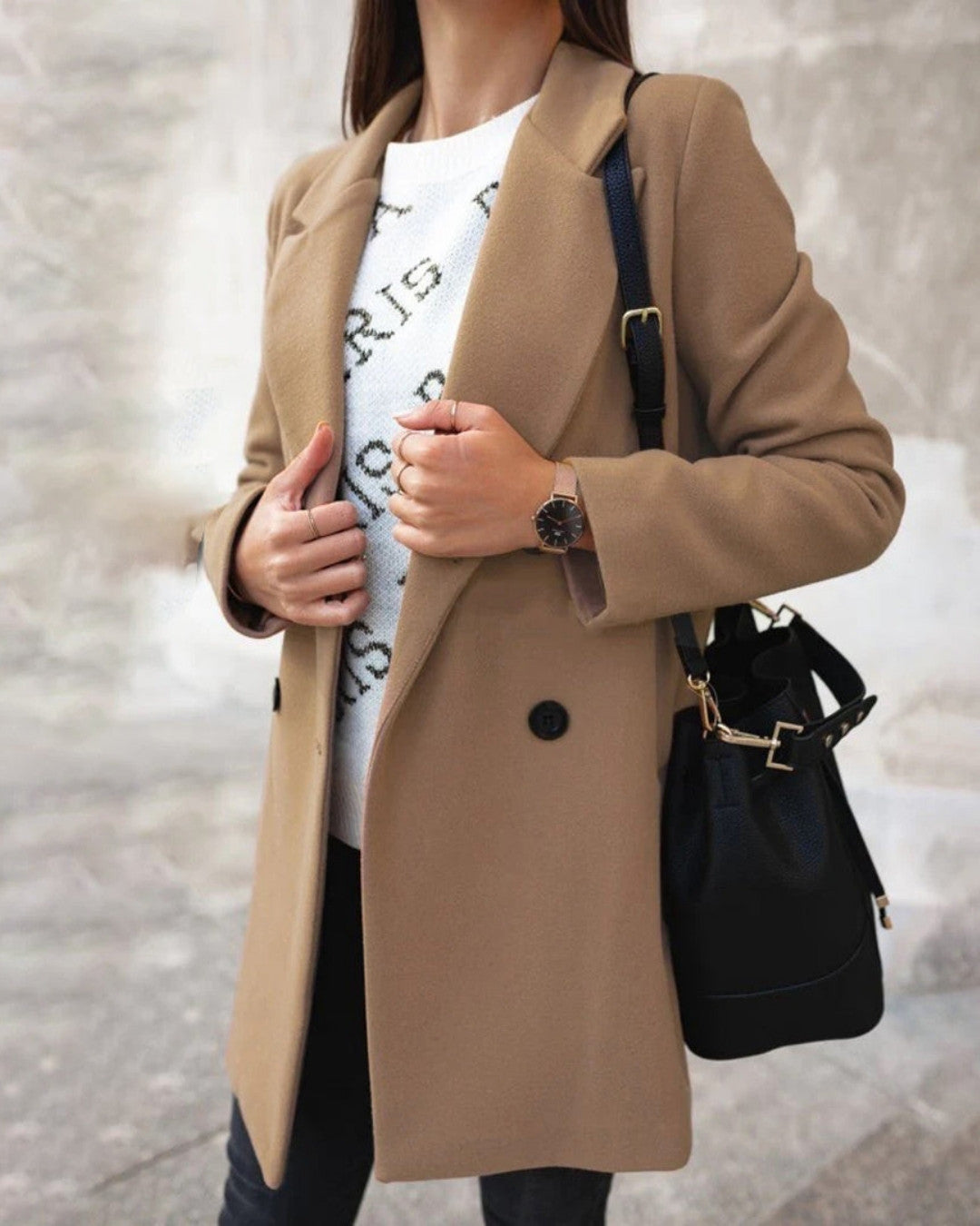 Lange nette winterjas met klassieke elegantie – Dames