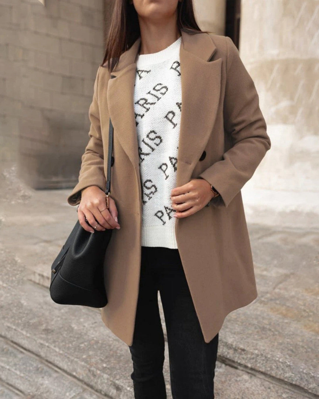 Lange nette winterjas met klassieke elegantie – Dames