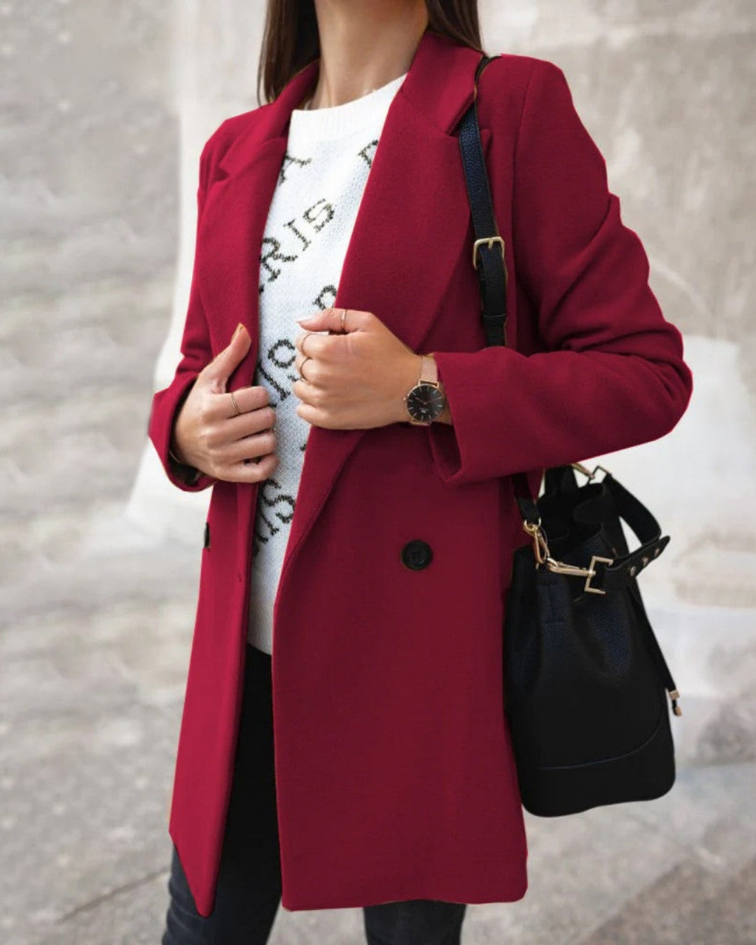 Lange nette winterjas met klassieke elegantie – Dames