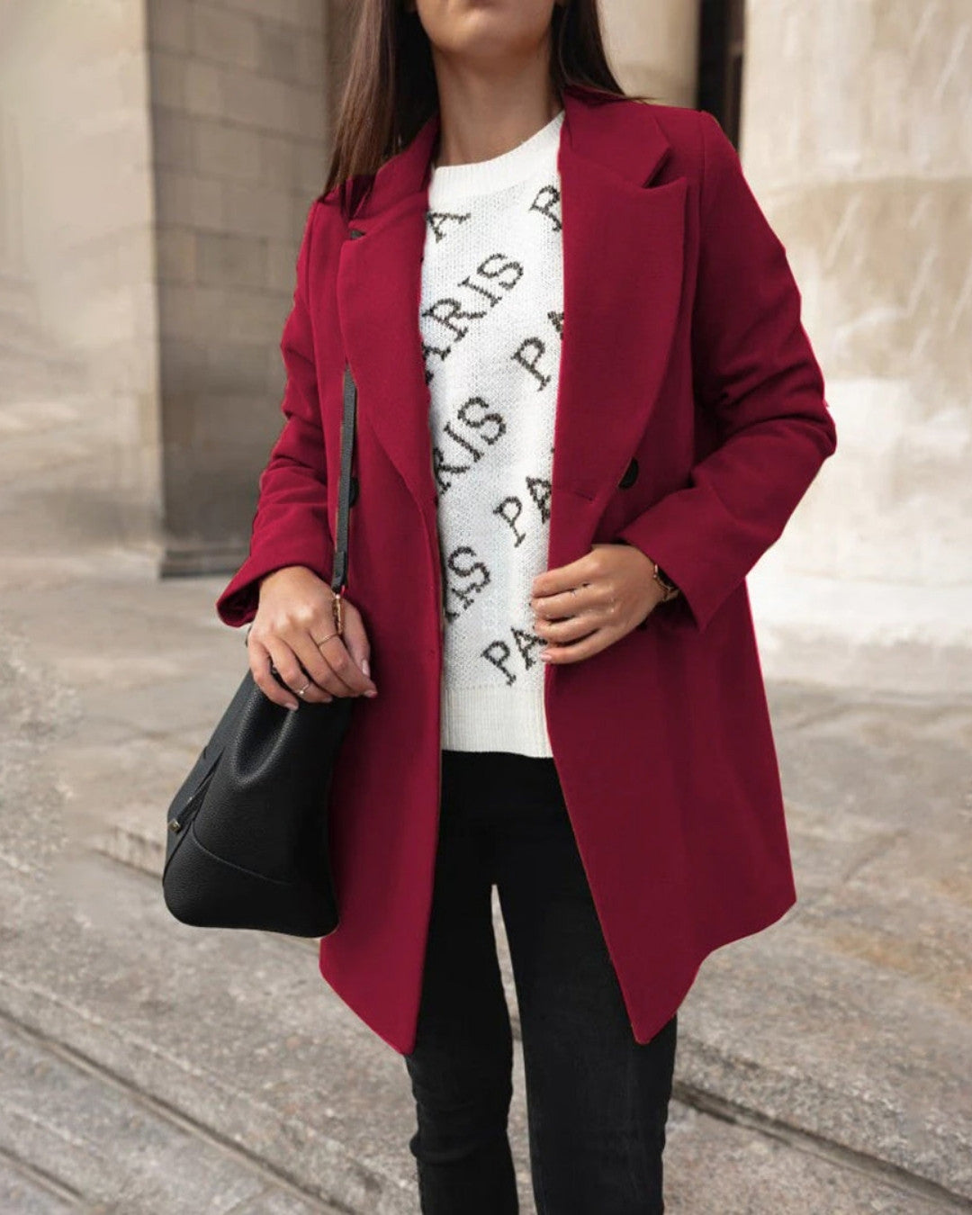 Lange nette winterjas met klassieke elegantie – Dames