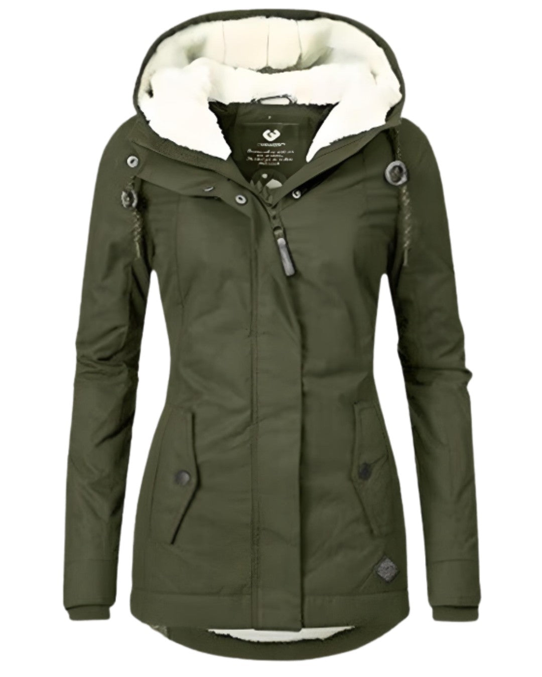 Lange waterdichte winterjas met warme voering – Dames