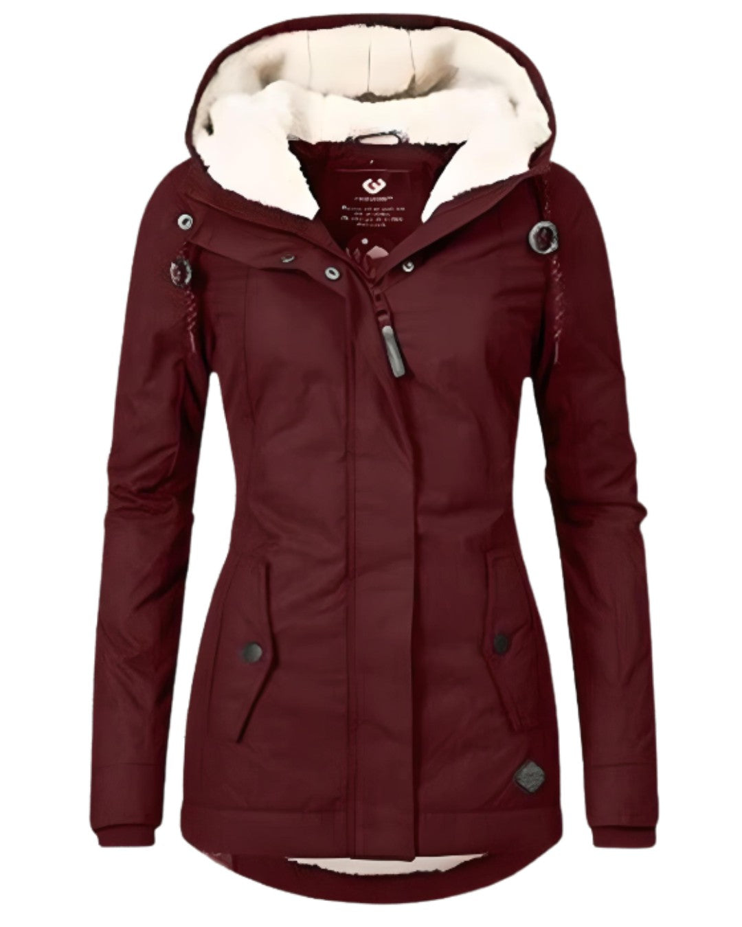 Lange waterdichte winterjas met warme voering – Dames