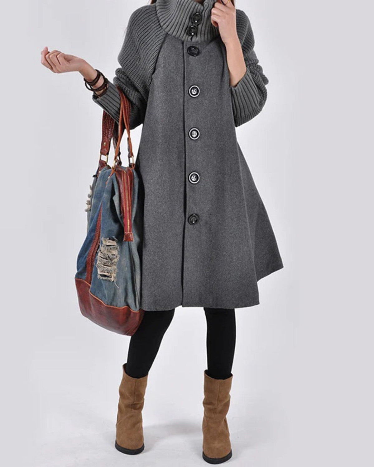 Lange winterjas met tijdloos design en warme pasvorm – Dames