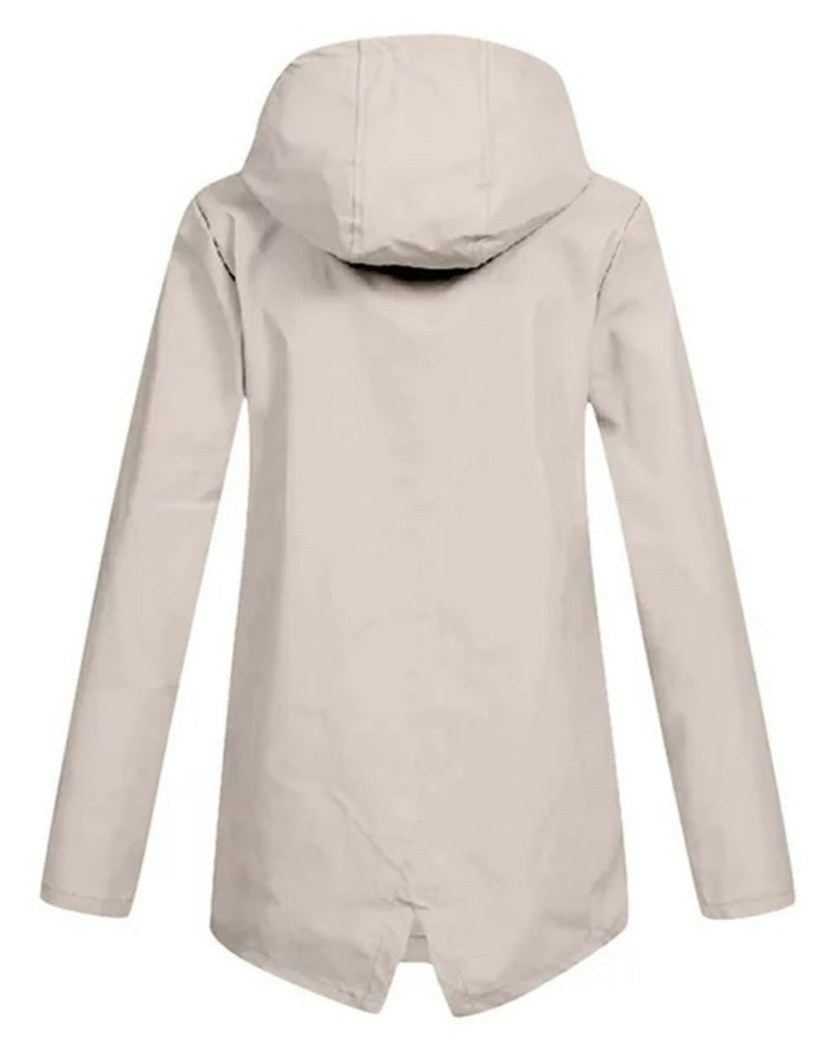 Lange waterdichte regenjas met capuchon – Dames