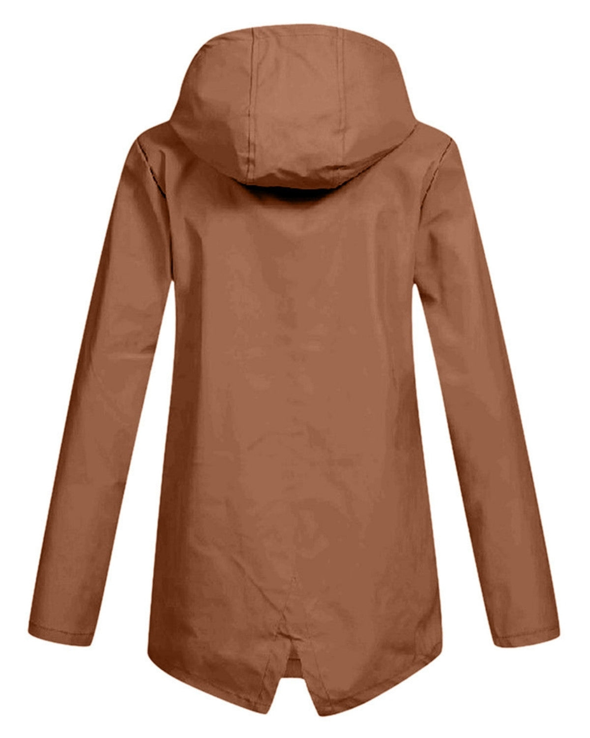 Lange waterdichte regenjas met capuchon – Dames