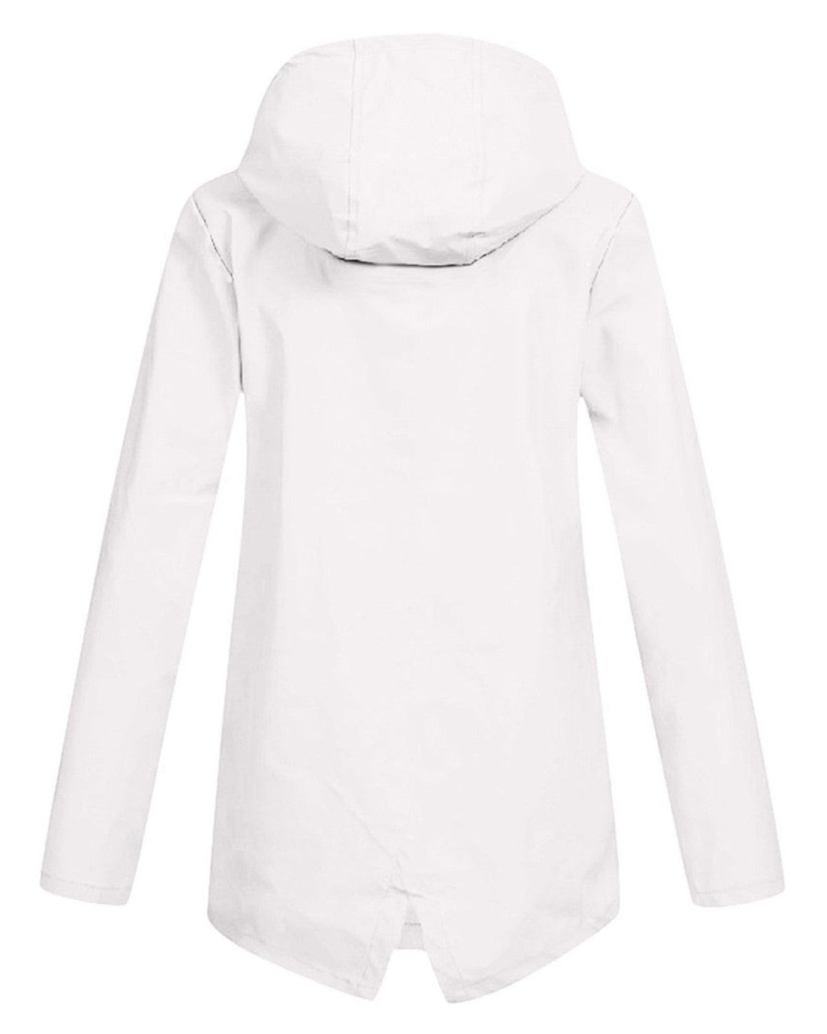 Lange waterdichte regenjas met capuchon – Dames