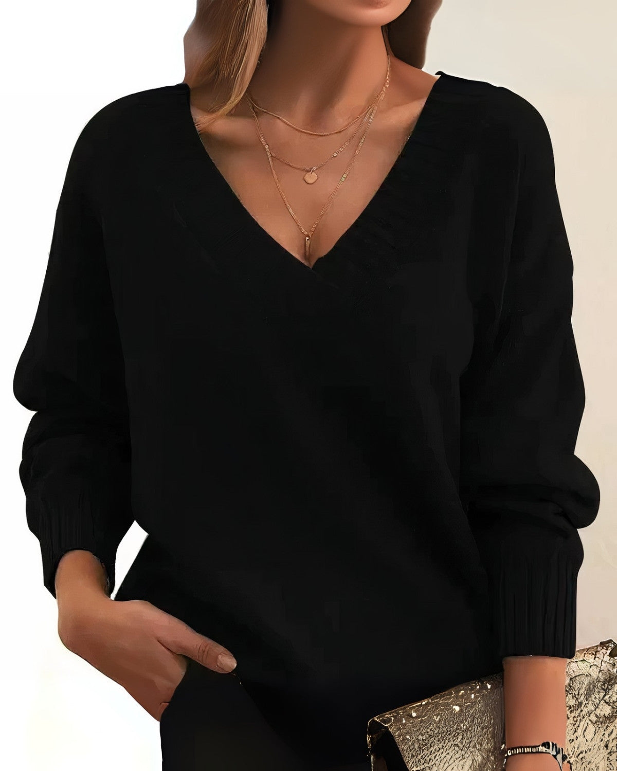 Luxe kasjmier trui met v-hals voor de winter – Dames