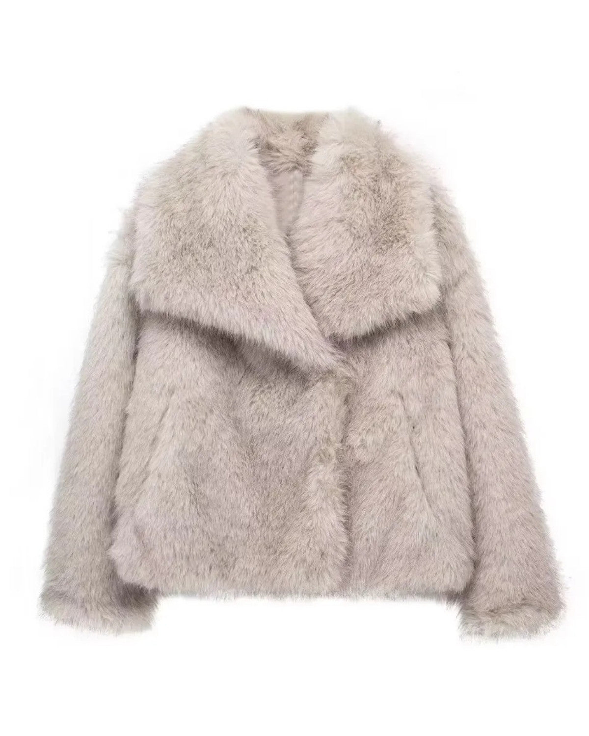 Luxe lange bontjas met warme voering voor de winter – Dames