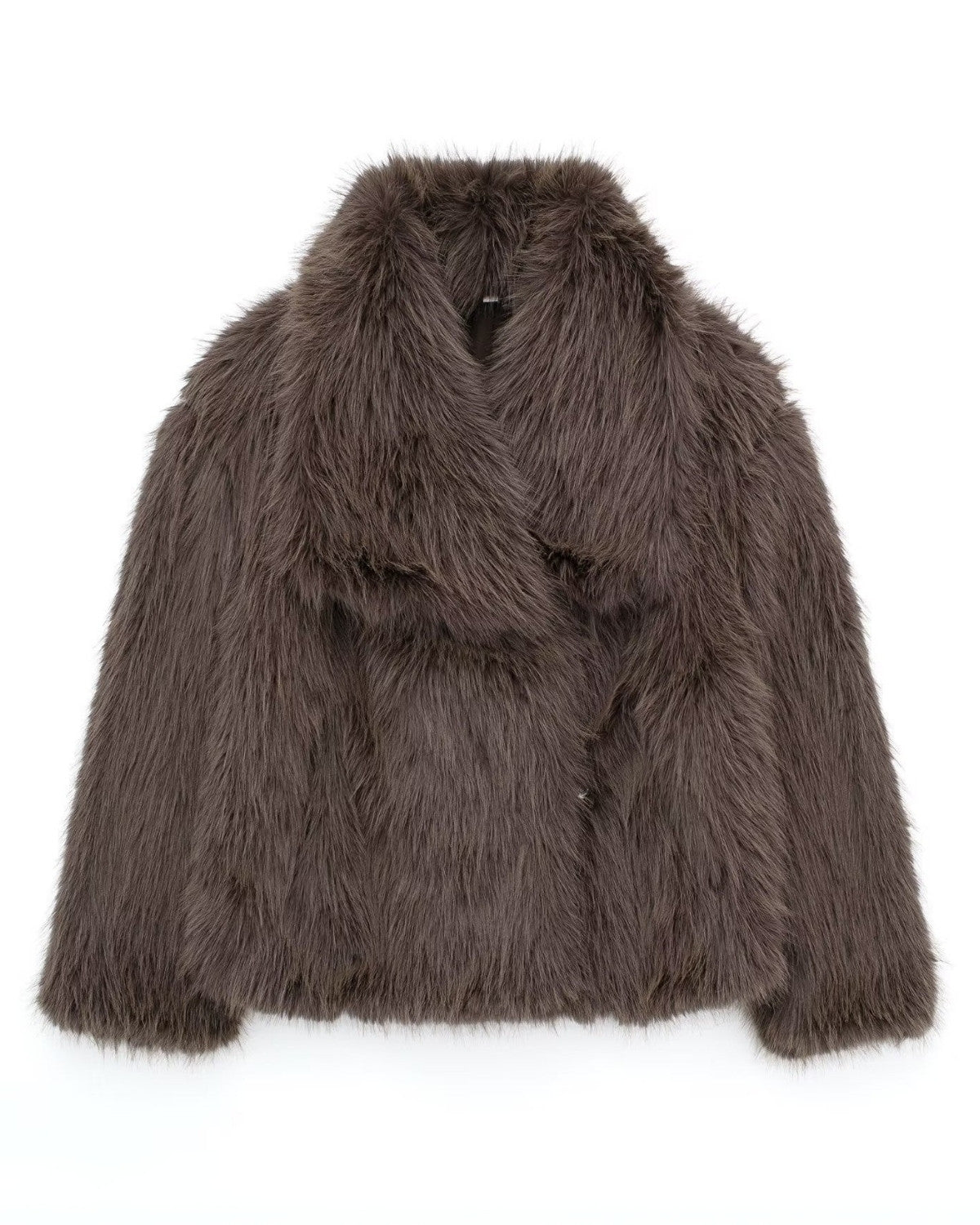Luxe lange bontjas met warme voering voor de winter – Dames