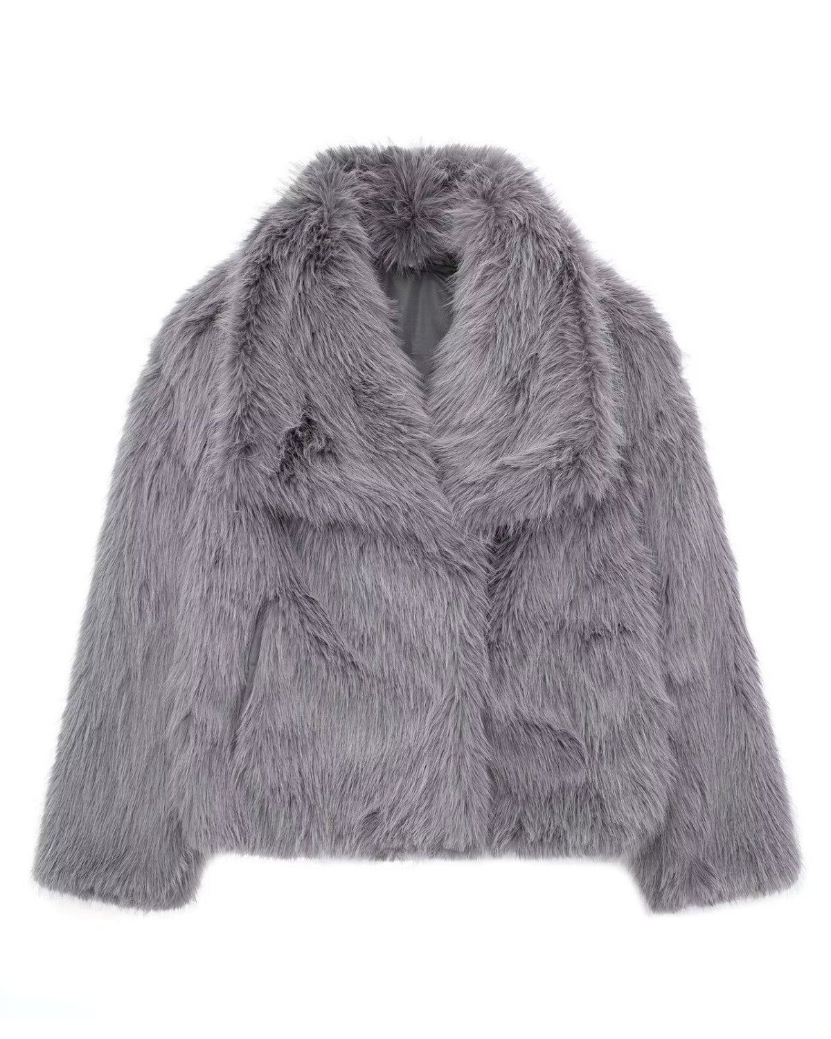 Luxe lange bontjas met warme voering voor de winter – Dames