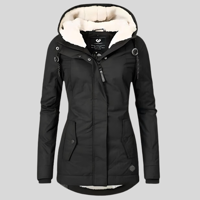 Lange waterdichte winterjas met warme voering – Dames