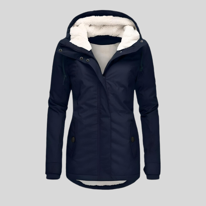 Lange waterdichte winterjas met warme voering – Dames