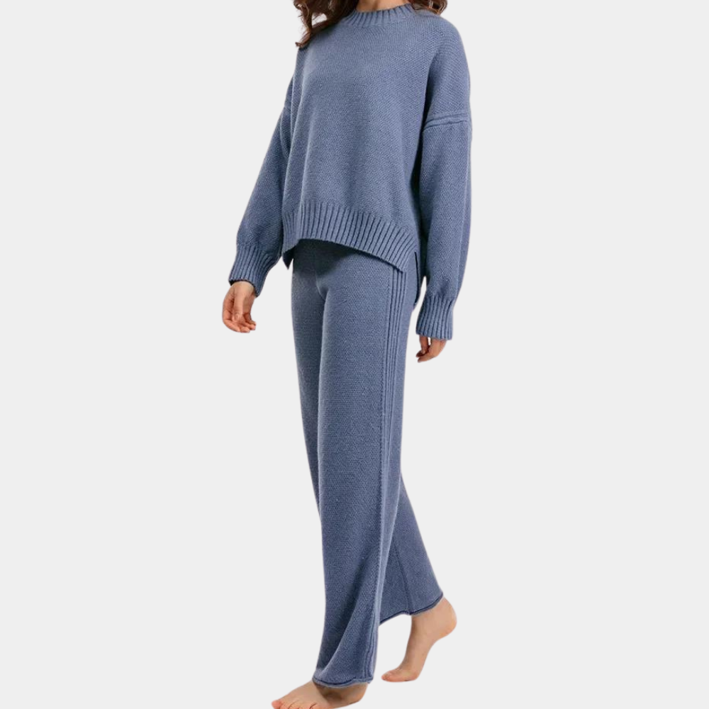 Gebreide dames set met trui en broek – Dames