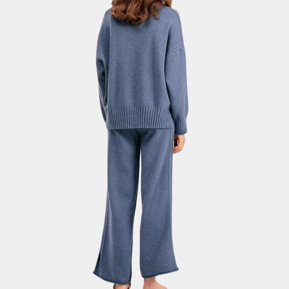 Gebreide dames set met trui en broek – Dames