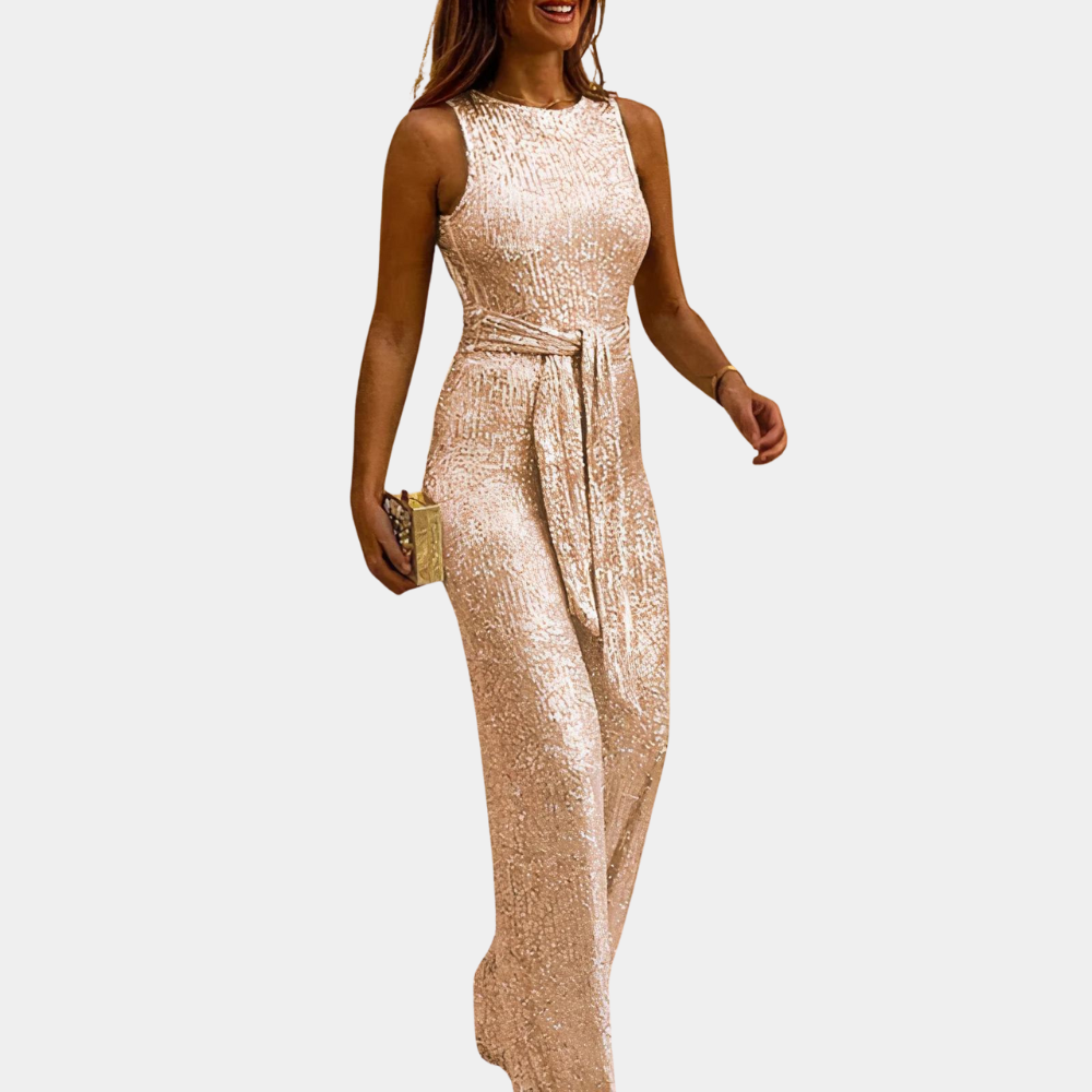Elegante glitter jumpsuit met feestelijke pasvorm – Dames