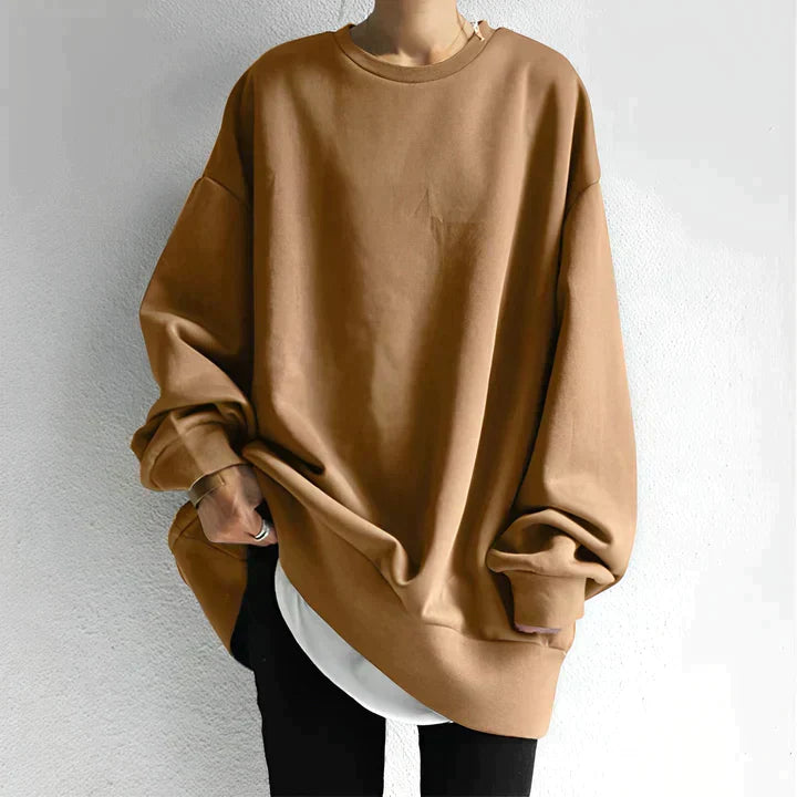 Comfortabele oversized trui met minimalistisch design – Dames