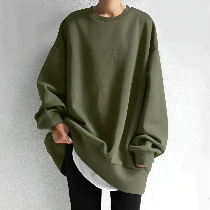 Comfortabele oversized trui met minimalistisch design – Dames