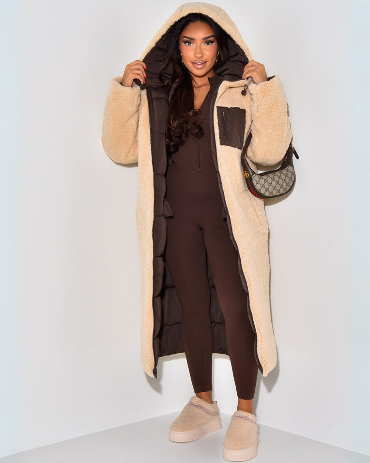 Omkeerbare winterjas met flatterende pasvorm en dubbelzijdig design – Dames