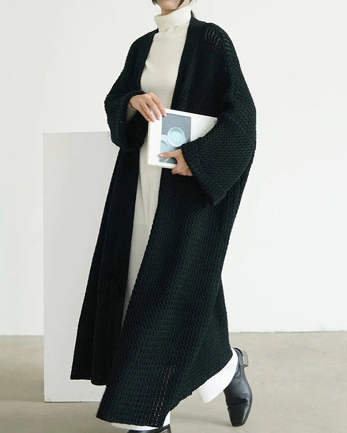 Oversized gebreid winter vest met uniek patroon – Dames