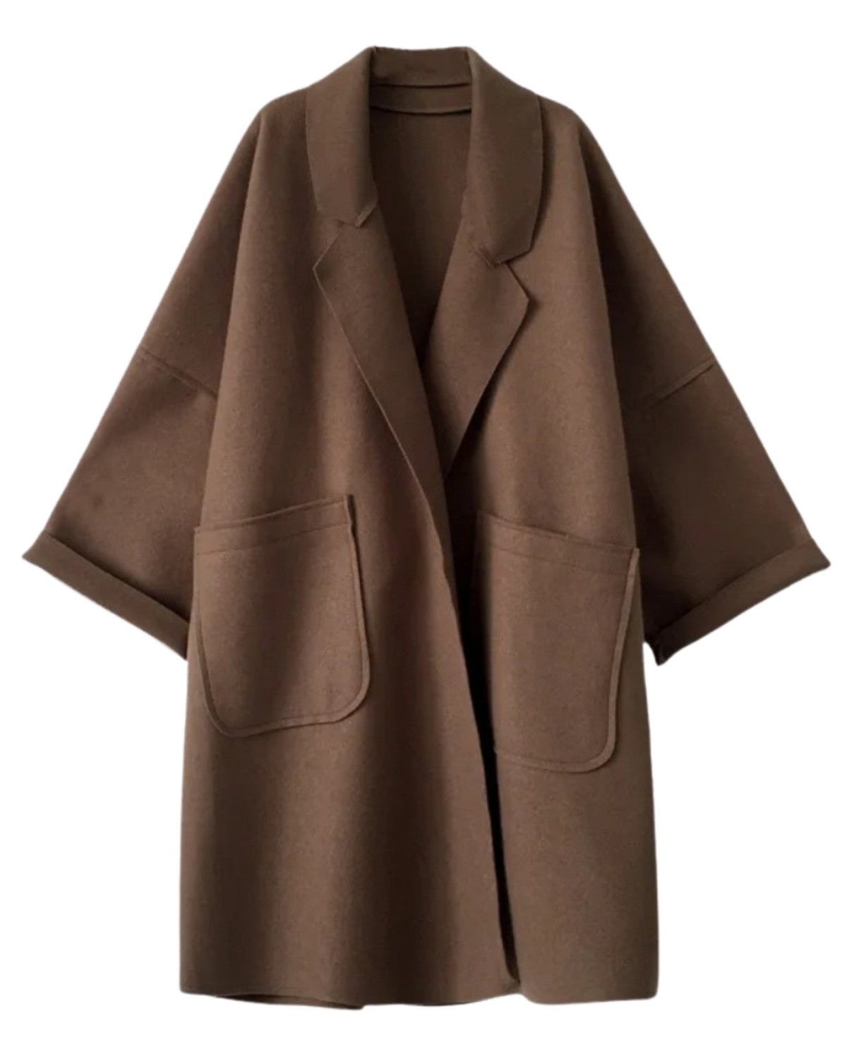 Oversized lange trenchcoat met vintage design – Dames