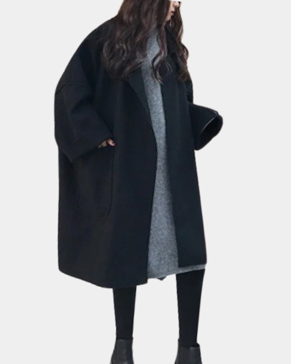 Oversized lange trenchcoat met vintage design – Dames