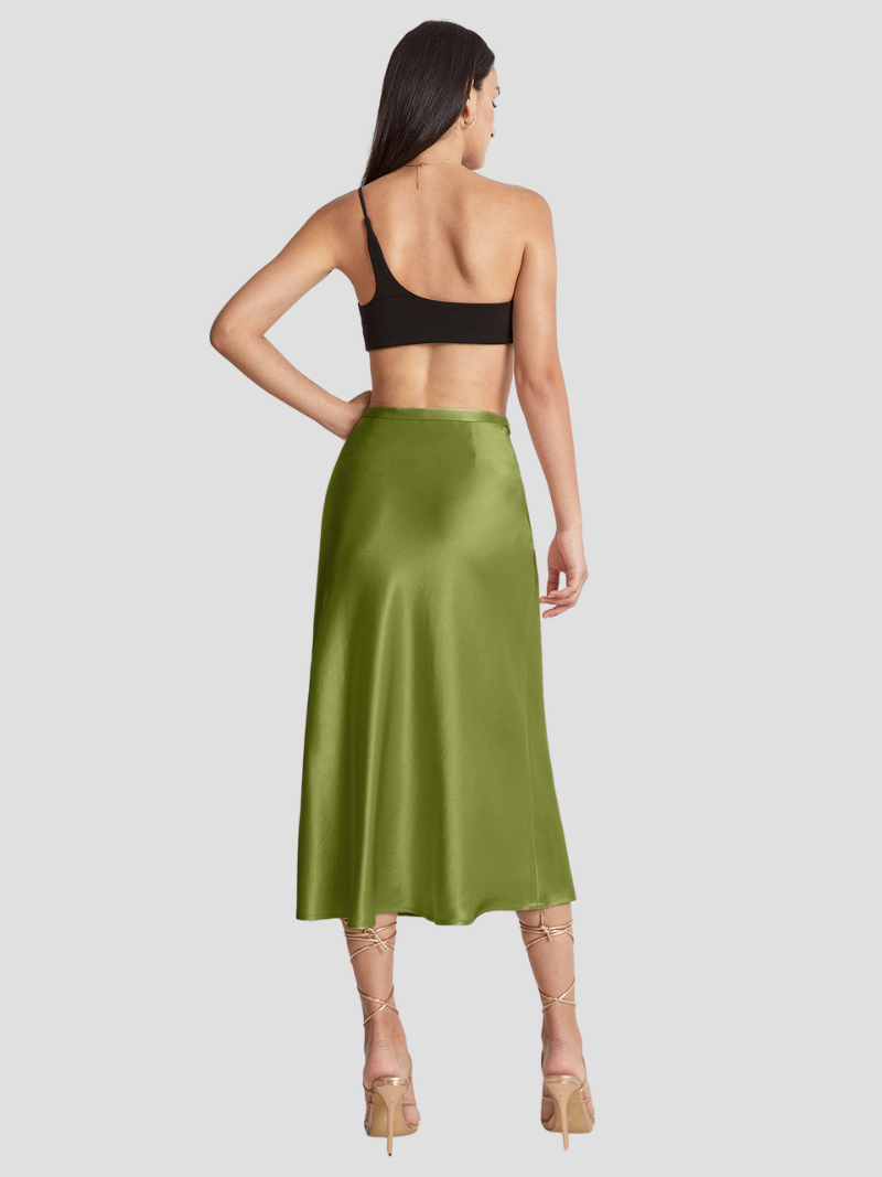 Pien | Elegante Satijnen Midi Rok Voor Dames