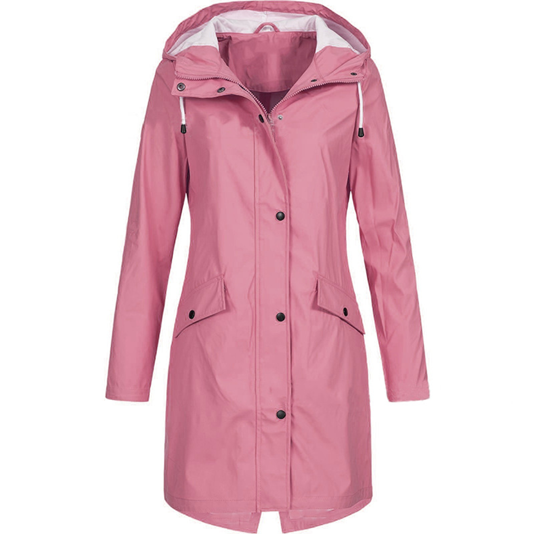 Elegante waterdichte regenjas met capuchon – Dames