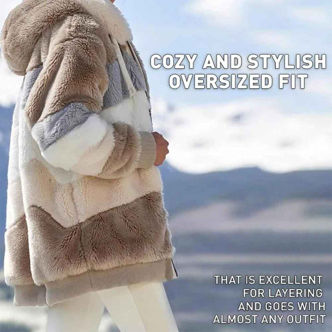 Knus oversized winter vest in vintage design – Dames