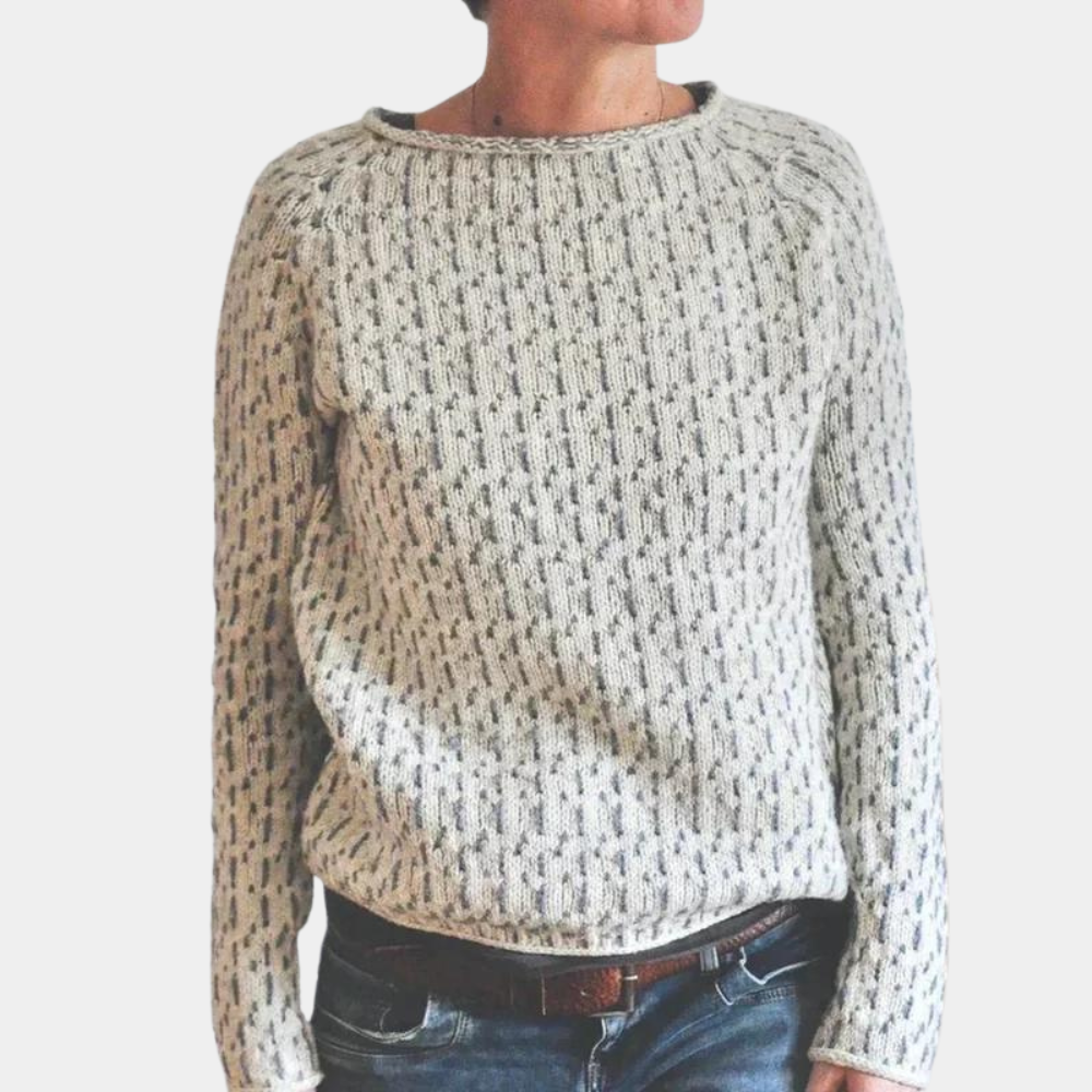 Elegante grijze wintertrui met comfortabele pasvorm – Dames