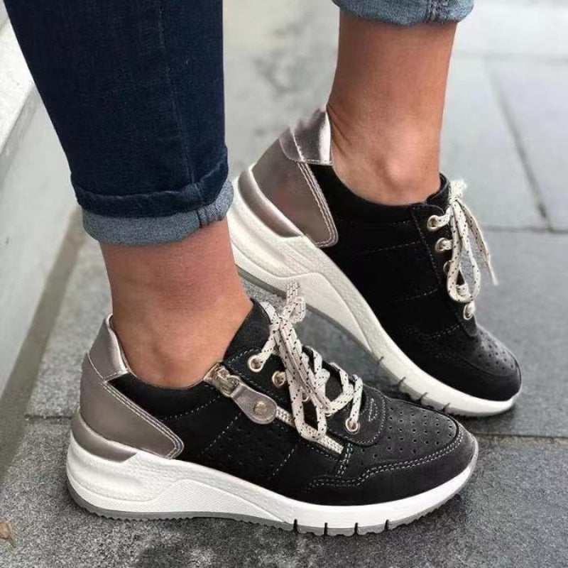 Comfortabele orthopedische wandelschoenen met brede pasvorm – Dames