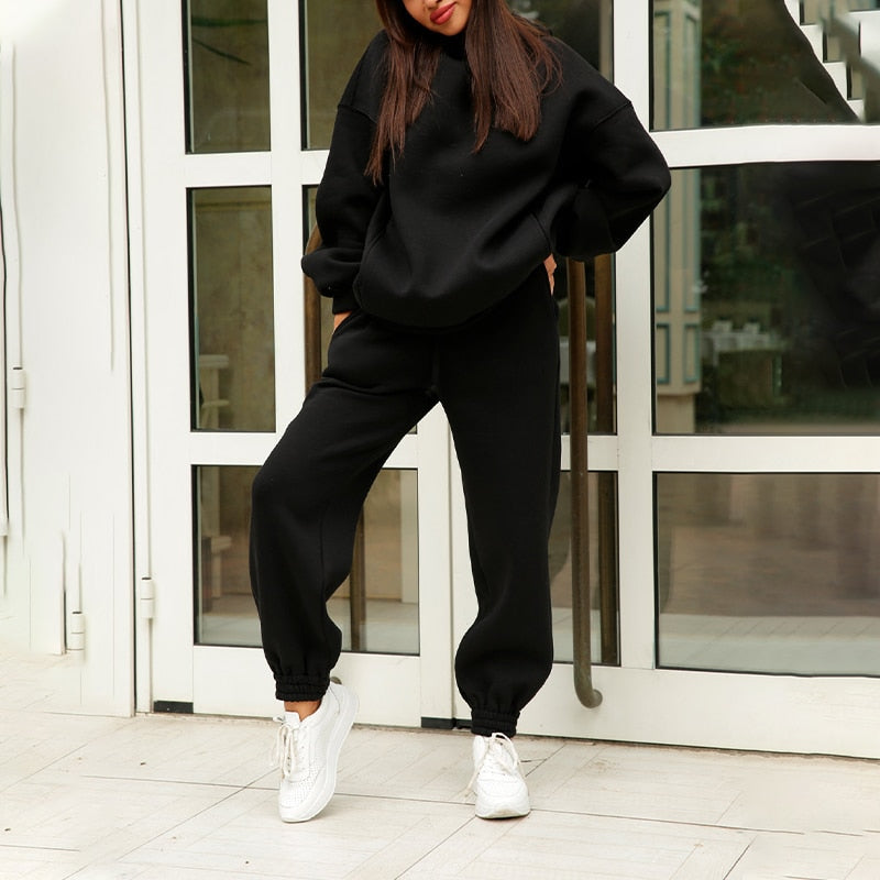 Oversized loungewear set voor de herfst met top en broek – Dames