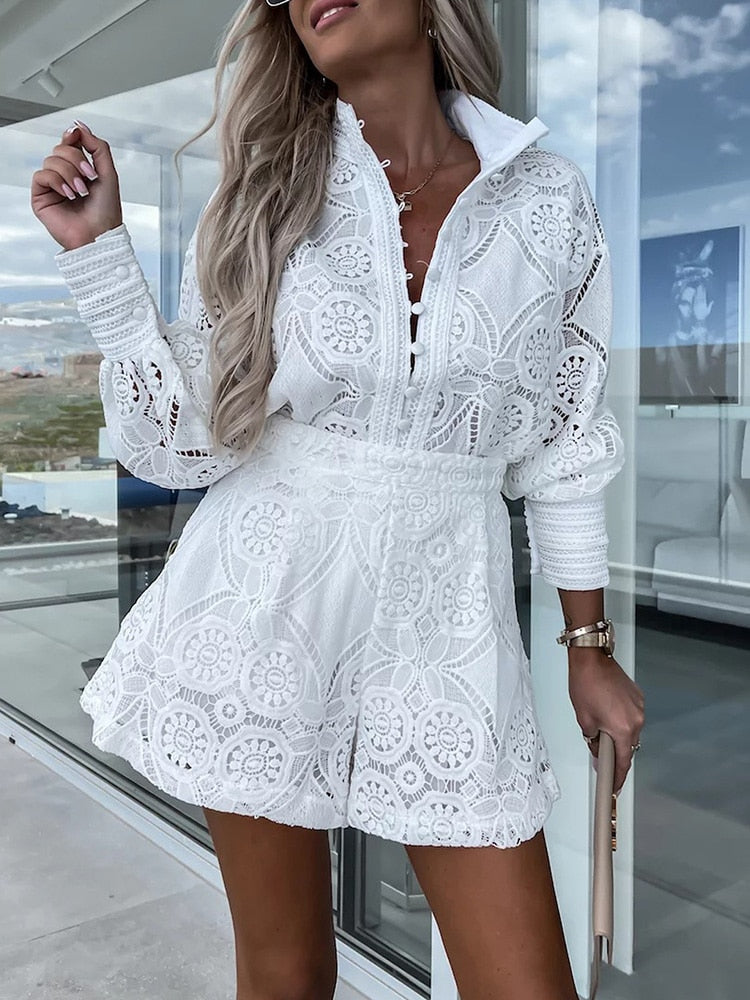 Charlotte | Elegante Boho Zomerse Kanten Set Voor Dames