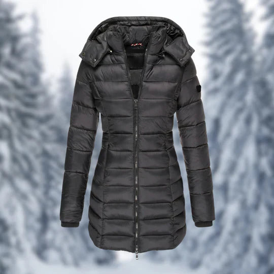 Warme winterjas met capuchon en elegante pasvorm voor ultiem comfort – Dames