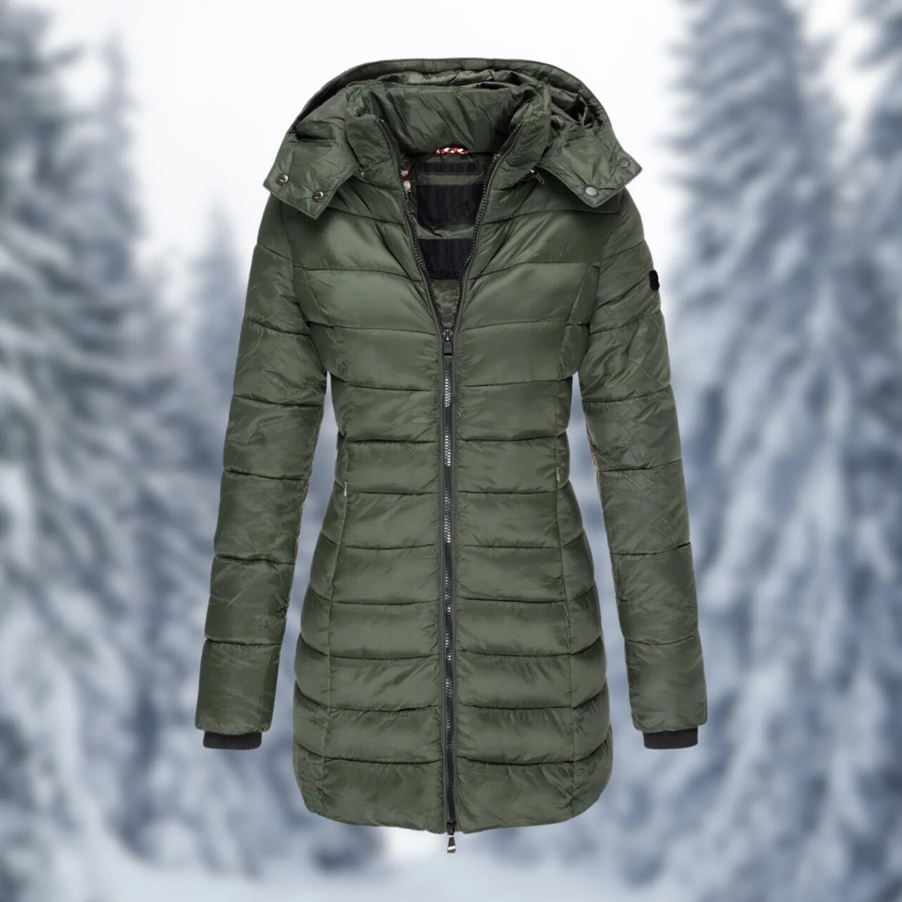 Warme winterjas met capuchon en elegante pasvorm voor ultiem comfort – Dames