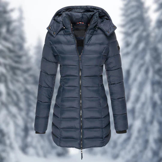 Warme winterjas met capuchon en elegante pasvorm voor ultiem comfort – Dames
