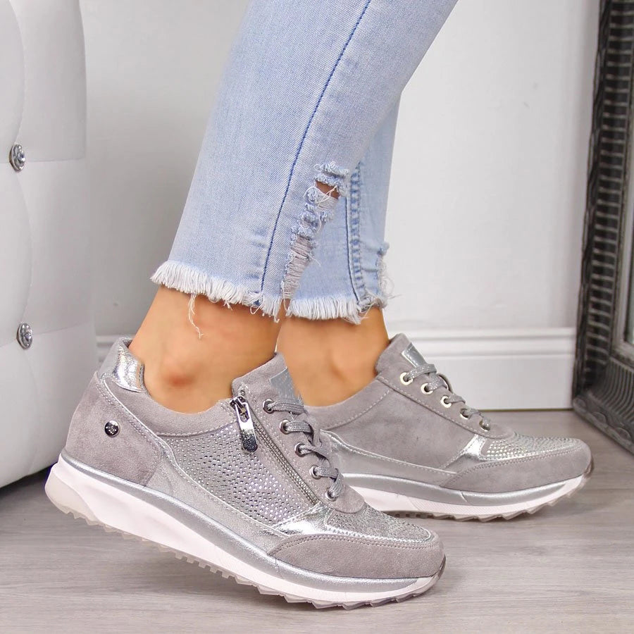 Orthopedische comfortschoenen van suède met voetboogondersteuning – Dames