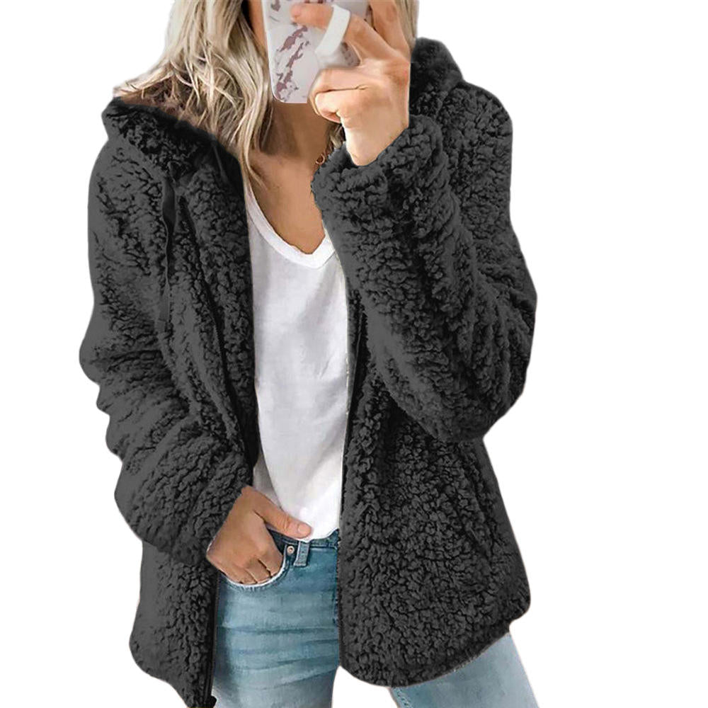 Lichte hoodie jas met warme voering – Dames