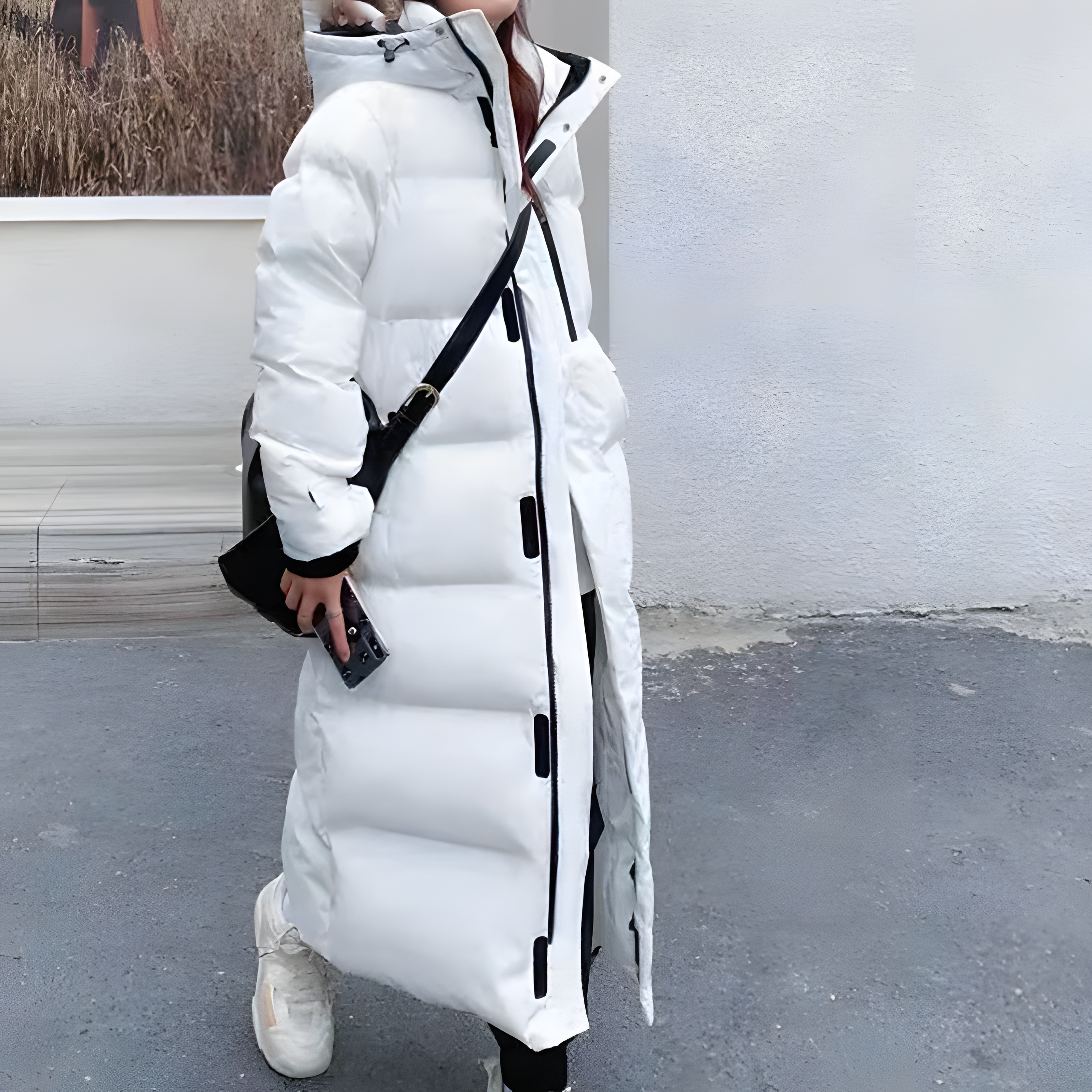 Lichtgewicht puffer winterjas met hoge hals en warme voering – Dames