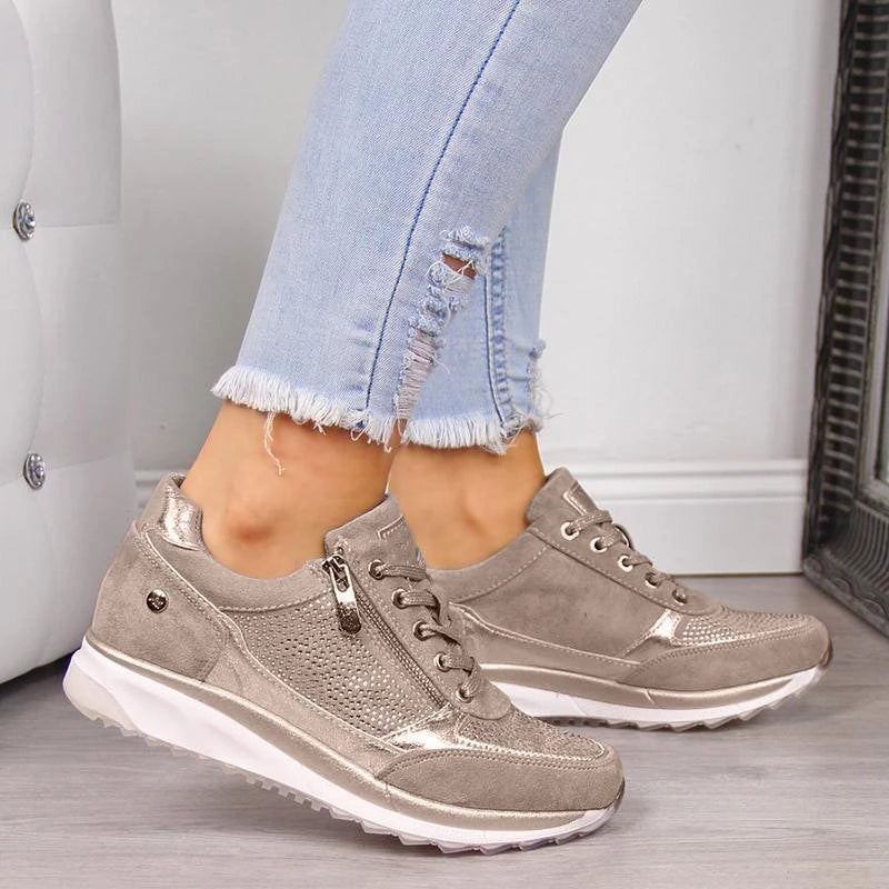 Orthopedische comfortschoenen van suède met voetboogondersteuning – Dames