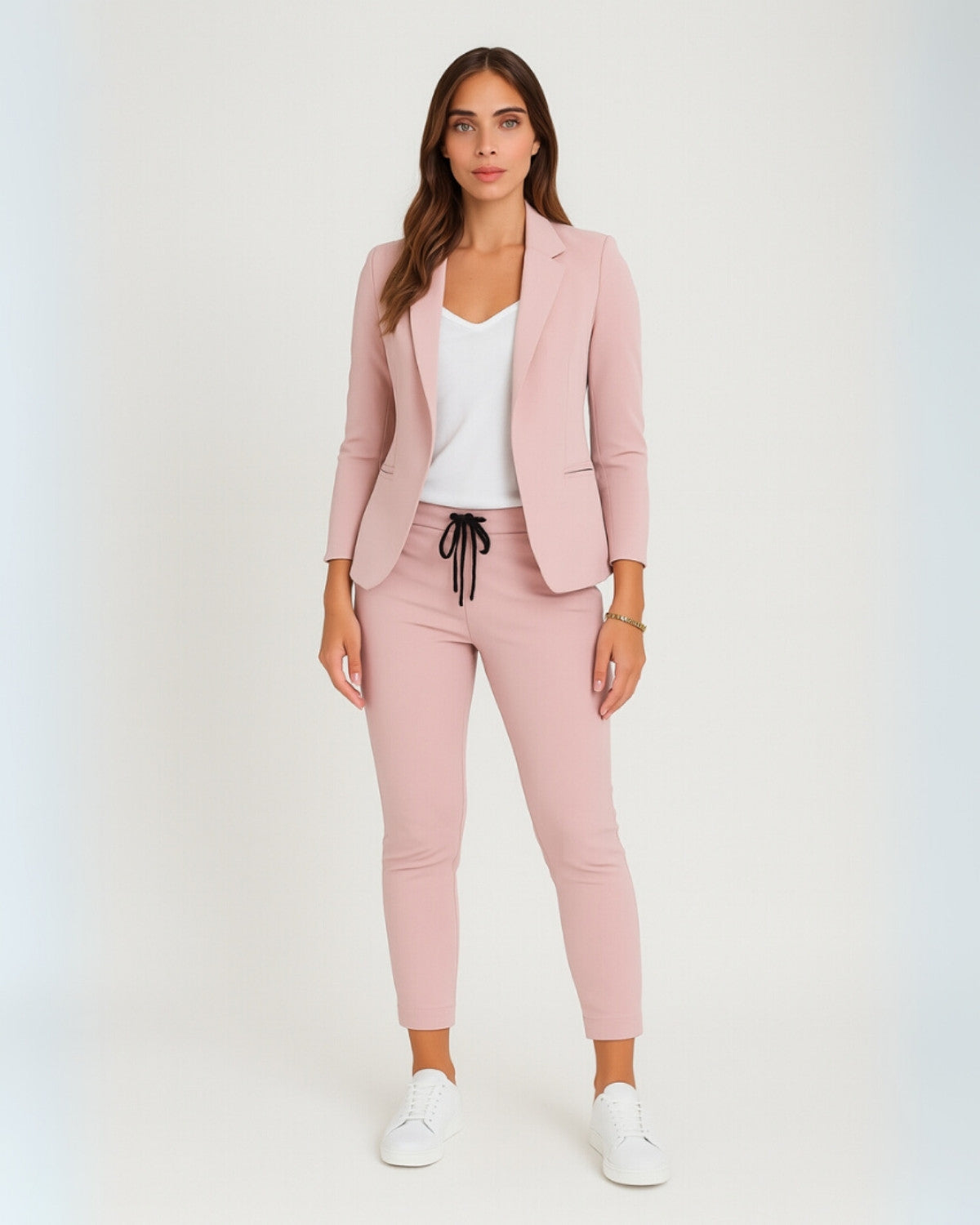 Stijlvolle blazer set van stretchstof voor elk seizoen – Dames