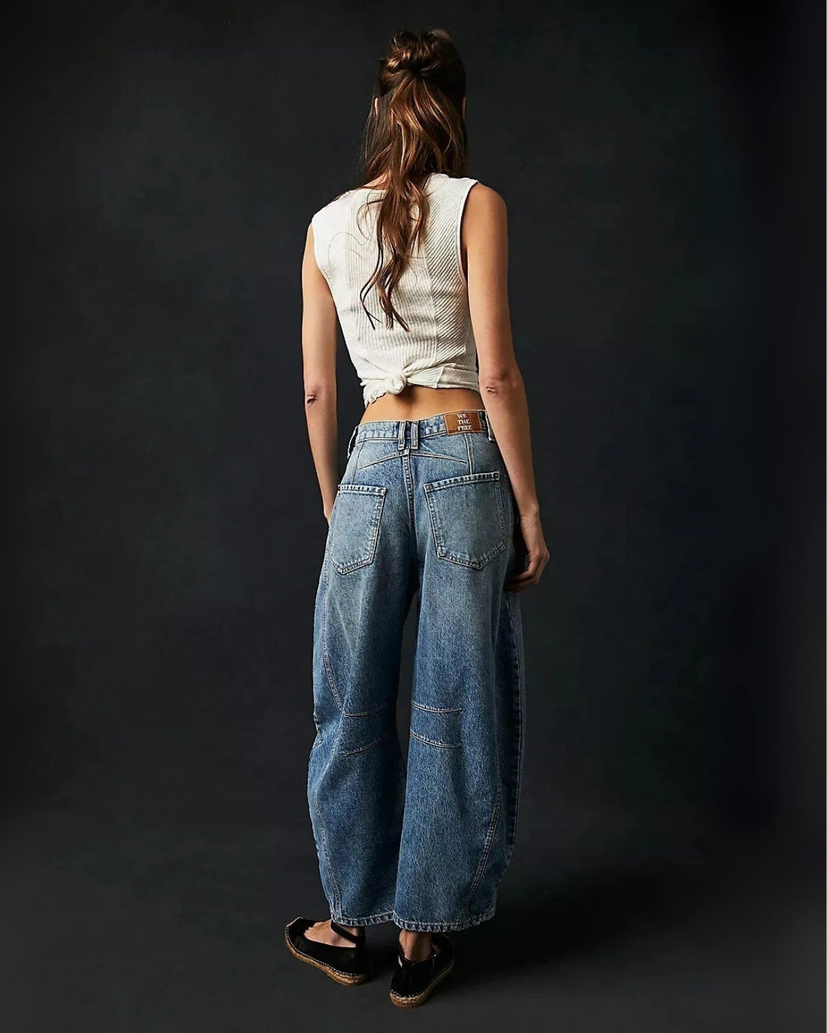 Stijlvolle halfhoge jeans van denim – Dames