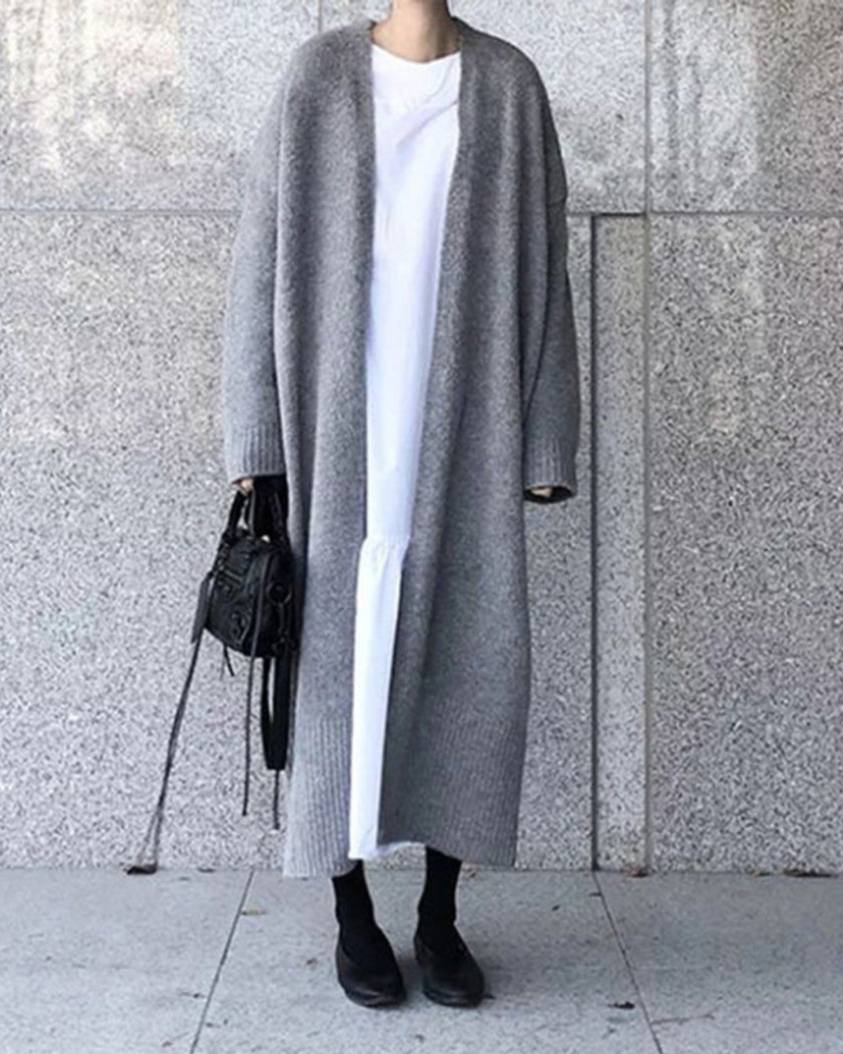Stijlvolle lange winterjas met modern ontwerp – Dames