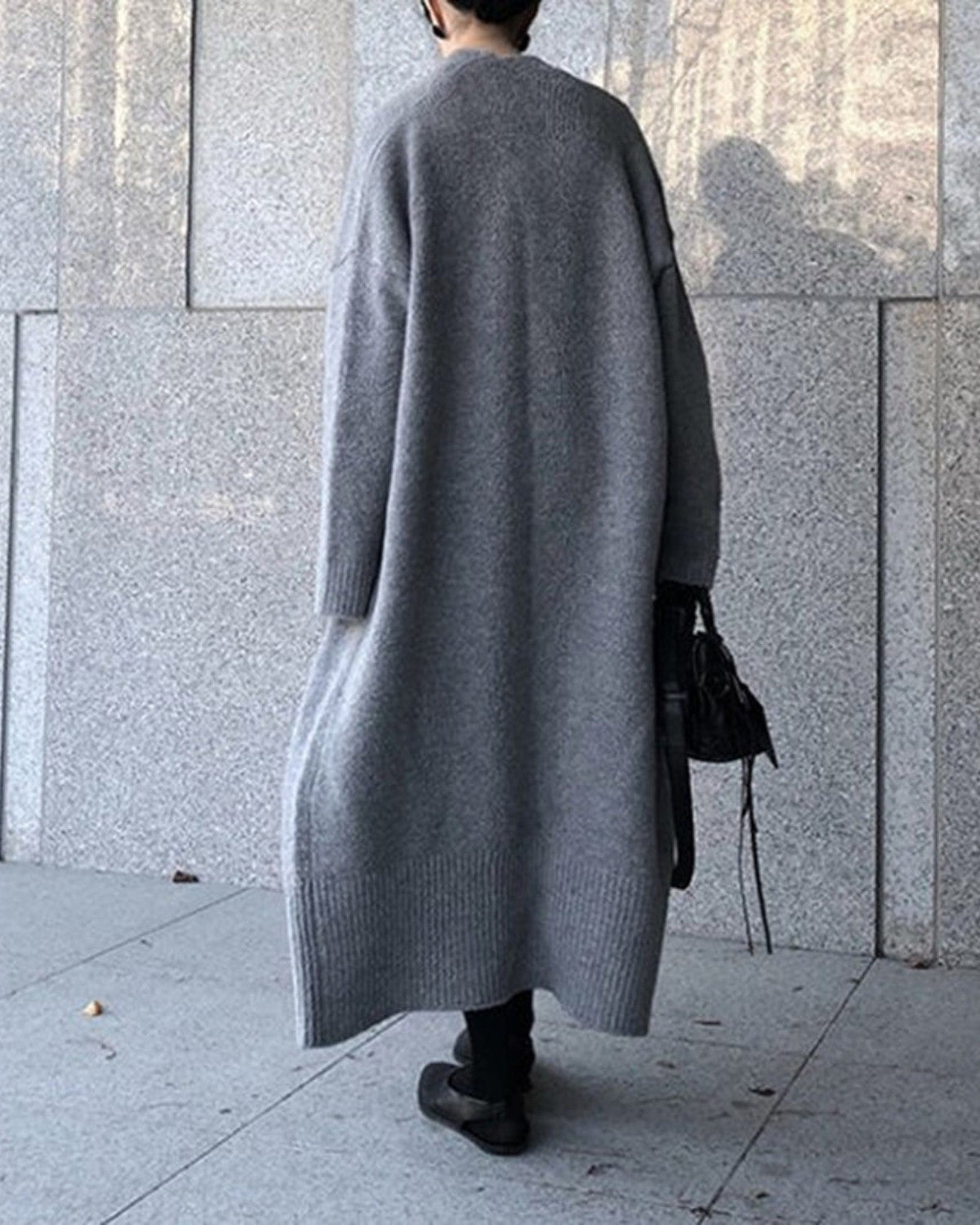 Stijlvolle lange winterjas met modern ontwerp – Dames