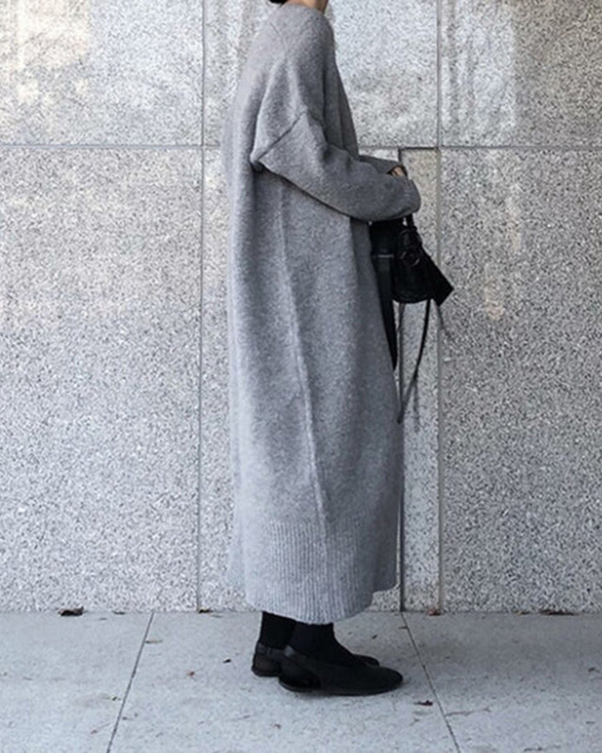 Stijlvolle lange winterjas met modern ontwerp – Dames
