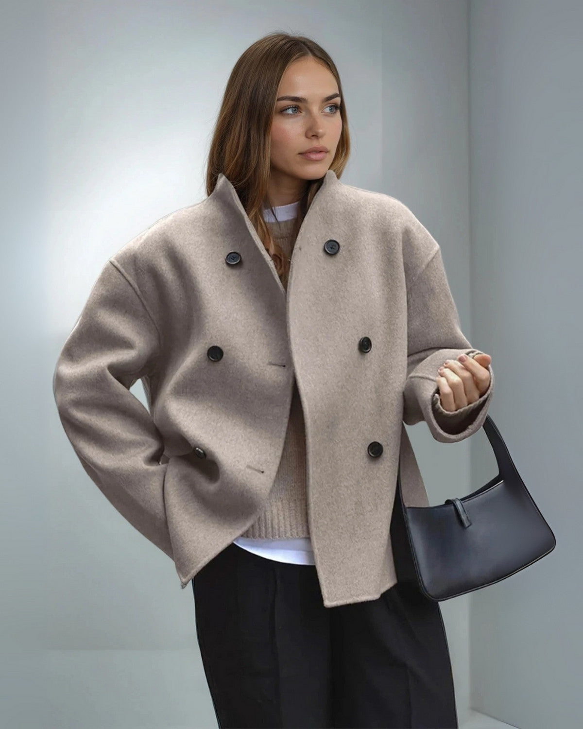 Stijlvolle oversized button-down herfstjas - Dames