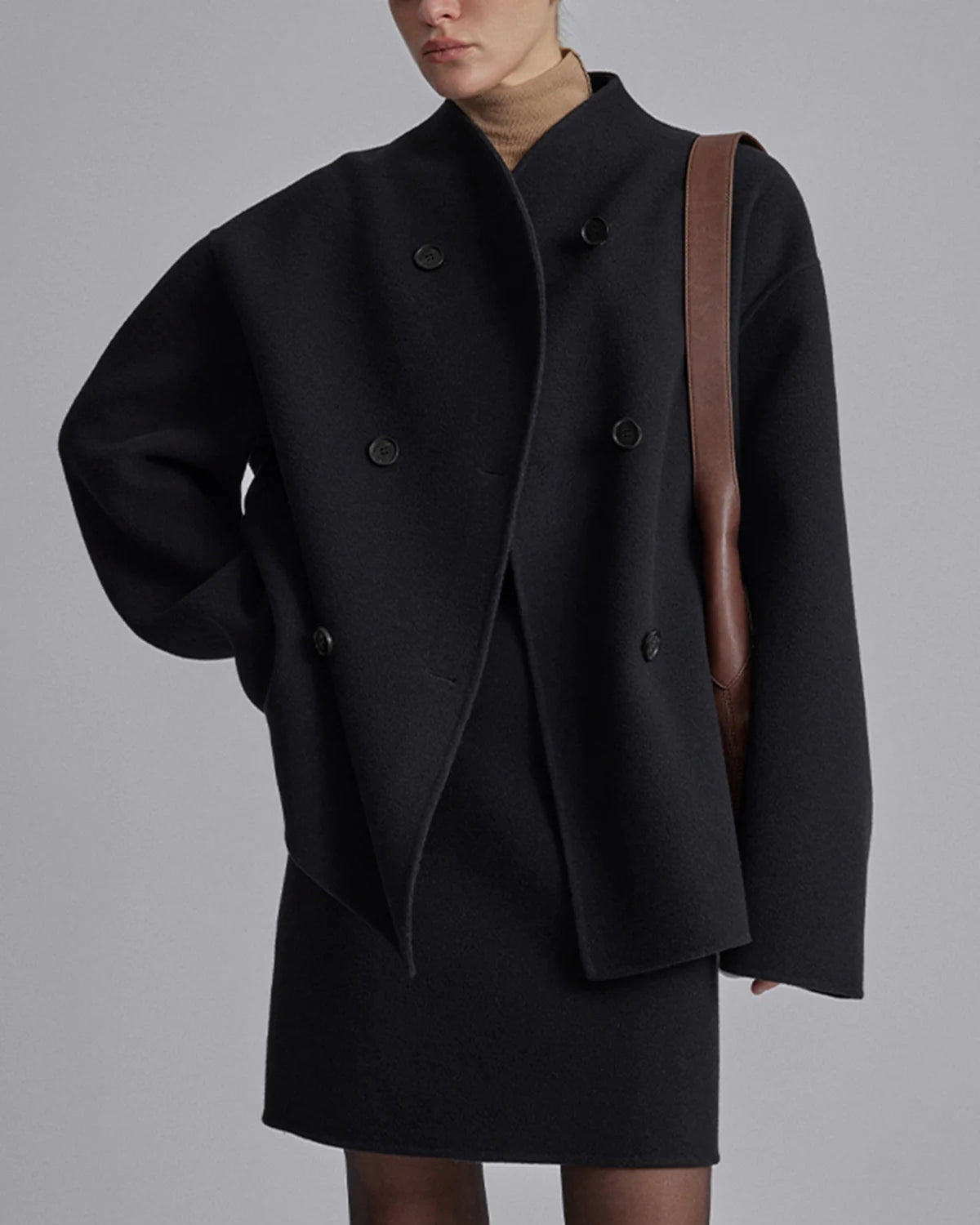 Stijlvolle oversized button-down herfstjas - Dames