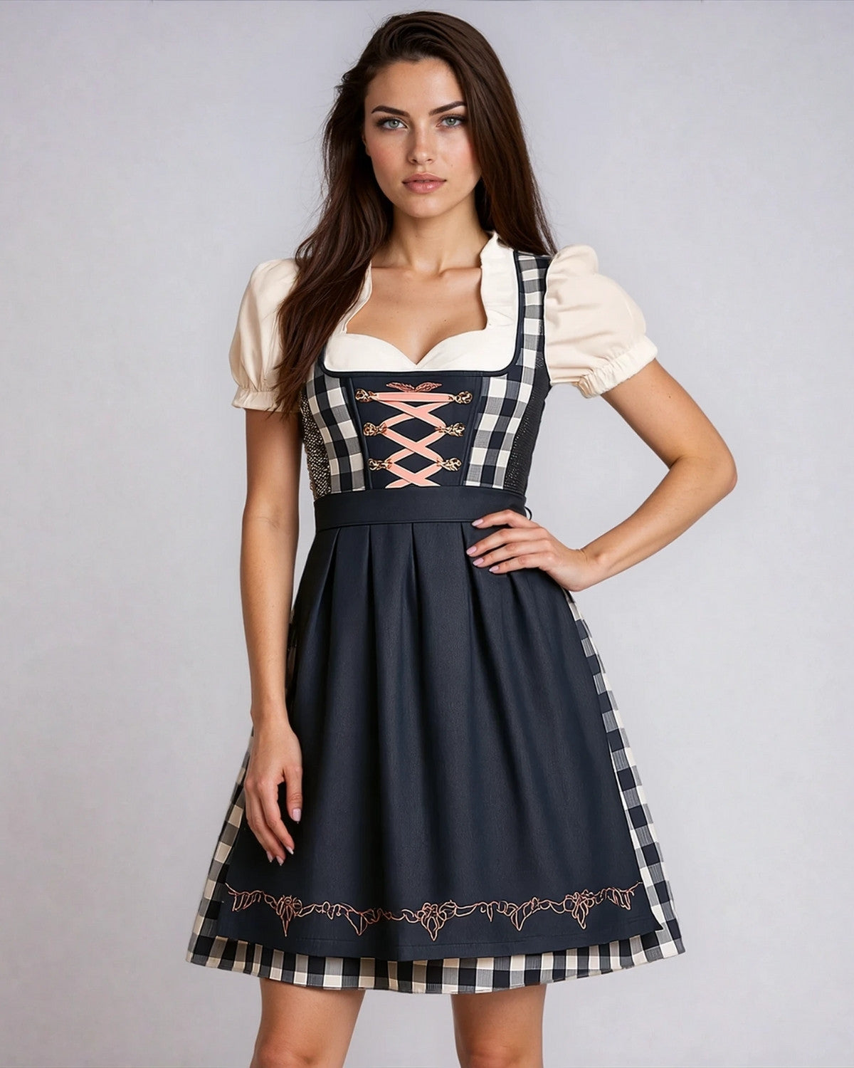 Traditionele Oktoberfest dirndl jurk met authentieke details – Dames